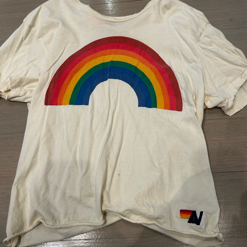 Aviator Nation Rainbow Boyfriend Tee